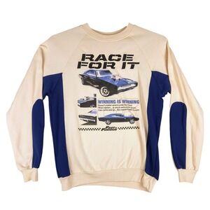 Fast &‎ Furious Race For It Graphic Sweatshirt Blue Trim - Men's Medium